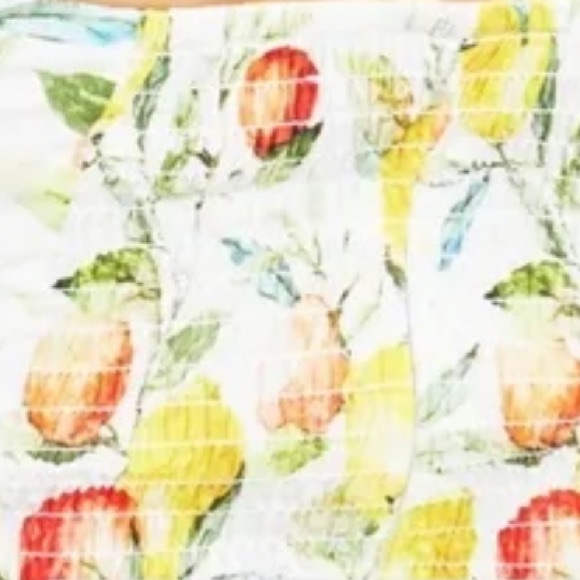 Aqua Adorable Floral Tank Top Smoked Back, Ruffled Sleeve - Picture 4 of 10